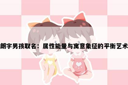 朗字男孩取名：属性能量与寓意象征的平衡艺术