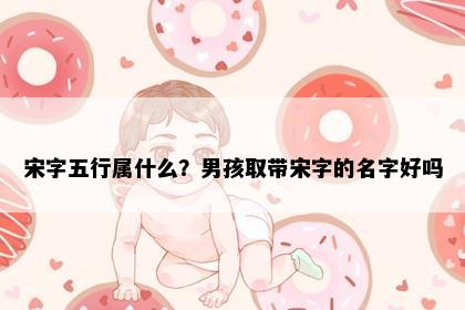 宋字五行属什么？男孩取带宋字的名字好吗