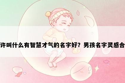 姓许叫什么有智慧才气的名字好？男孩名字灵感合集