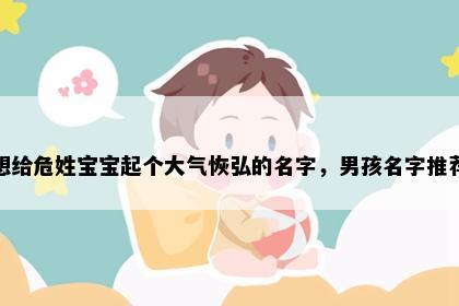 想给危姓宝宝起个大气恢弘的名字，男孩名字推荐