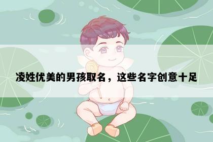 凌姓优美的男孩取名，这些名字创意十足