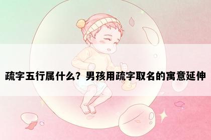 疏字五行属什么？男孩用疏字取名的寓意延伸