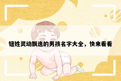 钮姓灵动飘逸的男孩名字大全，快来看看
