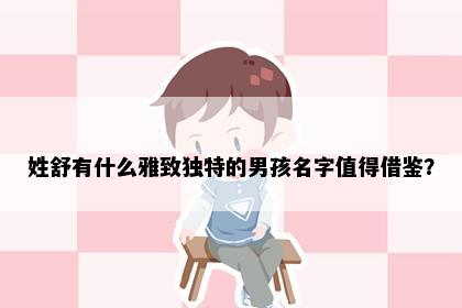 姓舒有什么雅致独特的男孩名字值得借鉴？