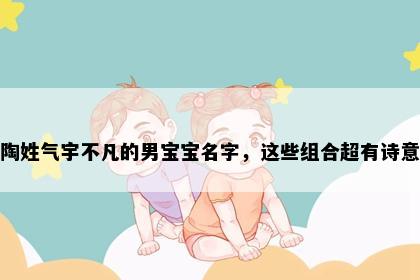 陶姓气宇不凡的男宝宝名字，这些组合超有诗意