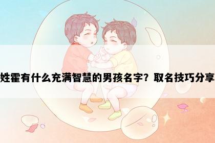 姓霍有什么充满智慧的男孩名字？取名技巧分享