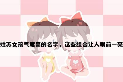 姓苏女孩气度高的名字，这些组合让人眼前一亮