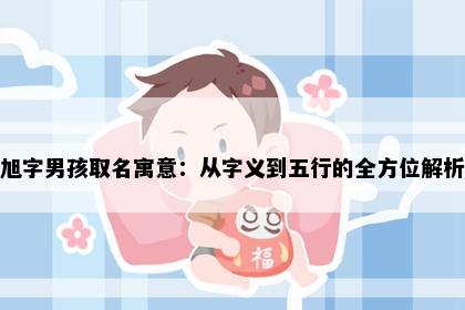 旭字男孩取名寓意：从字义到五行的全方位解析