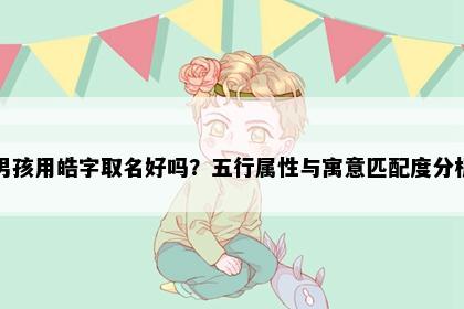 男孩用皓字取名好吗？五行属性与寓意匹配度分析