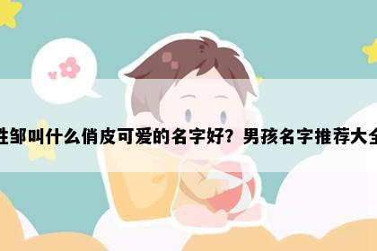 姓邹叫什么俏皮可爱的名字好？男孩名字推荐大全