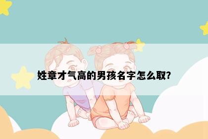 姓章才气高的男孩名字怎么取？