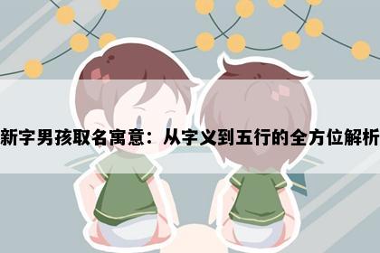 新字男孩取名寓意：从字义到五行的全方位解析