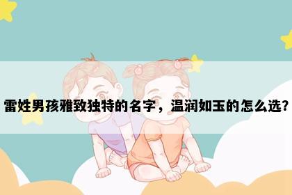 雷姓男孩雅致独特的名字，温润如玉的怎么选？