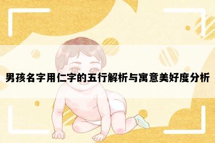男孩名字用仁字的五行解析与寓意美好度分析