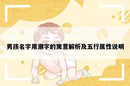 男孩名字用潮字的寓意解析及五行属性说明