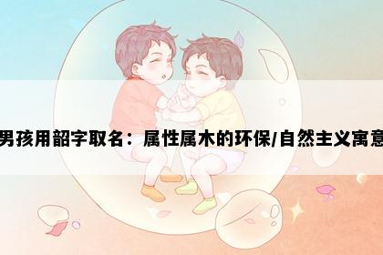 男孩用韶字取名：属性属木的环保/自然主义寓意